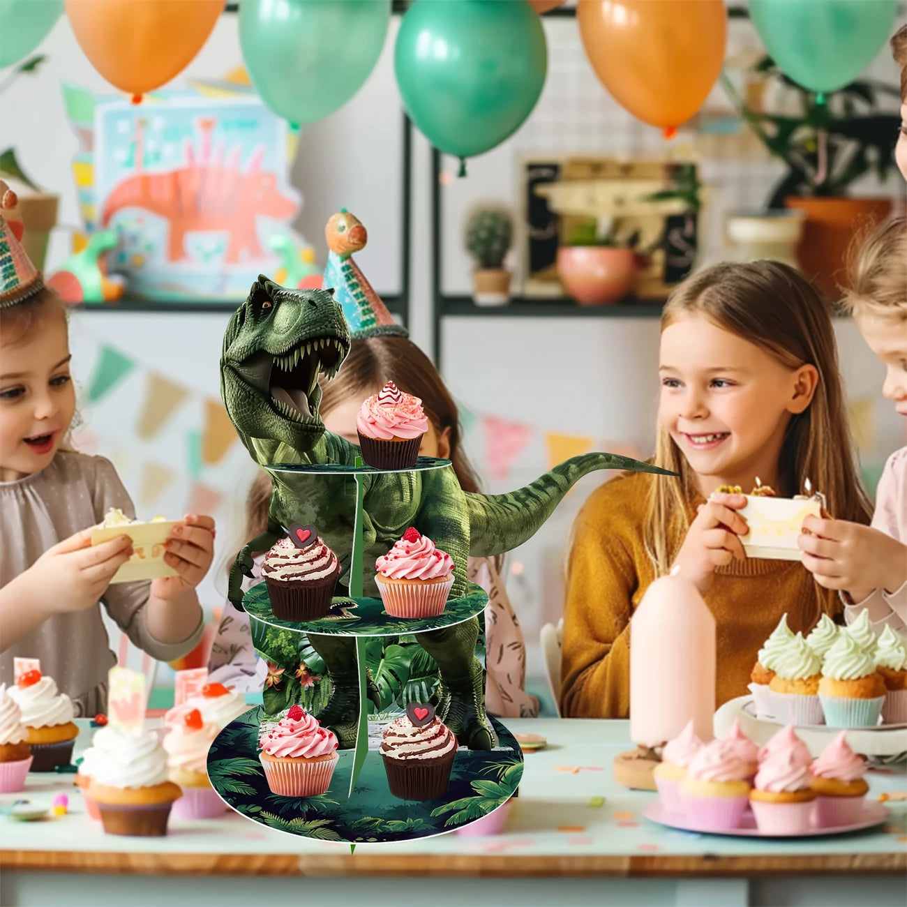 Dinosaur T-Rex Cupcake Stand