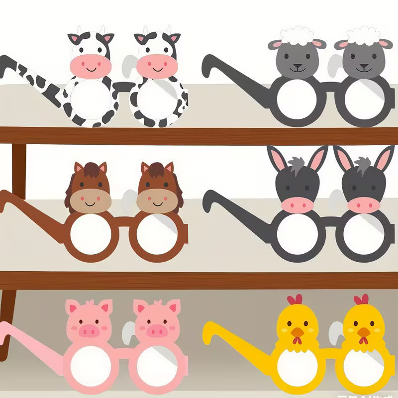 Farm-Themed Paper Glasses Pack of 6