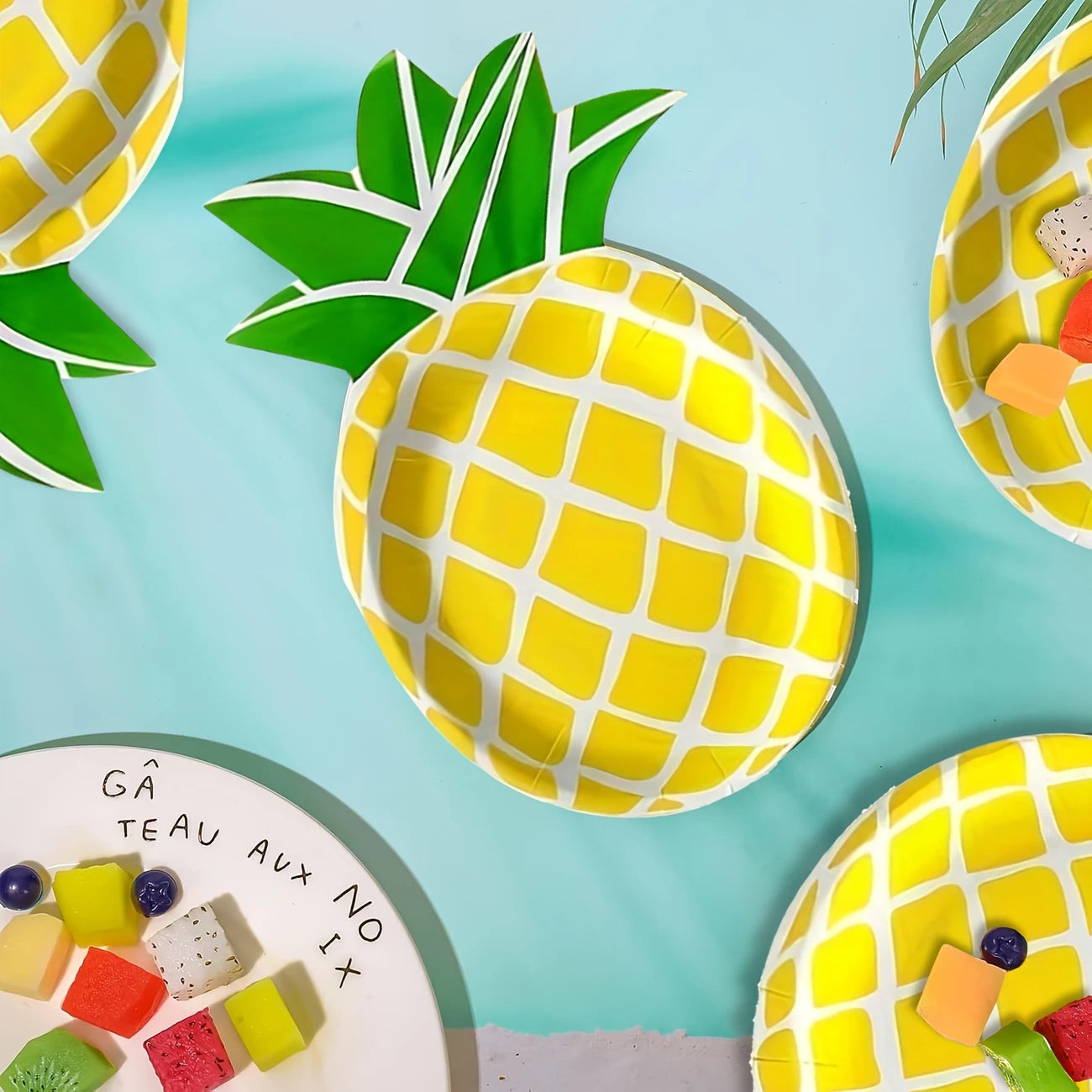 Pineapple Themed Paper Plates Pack of 25