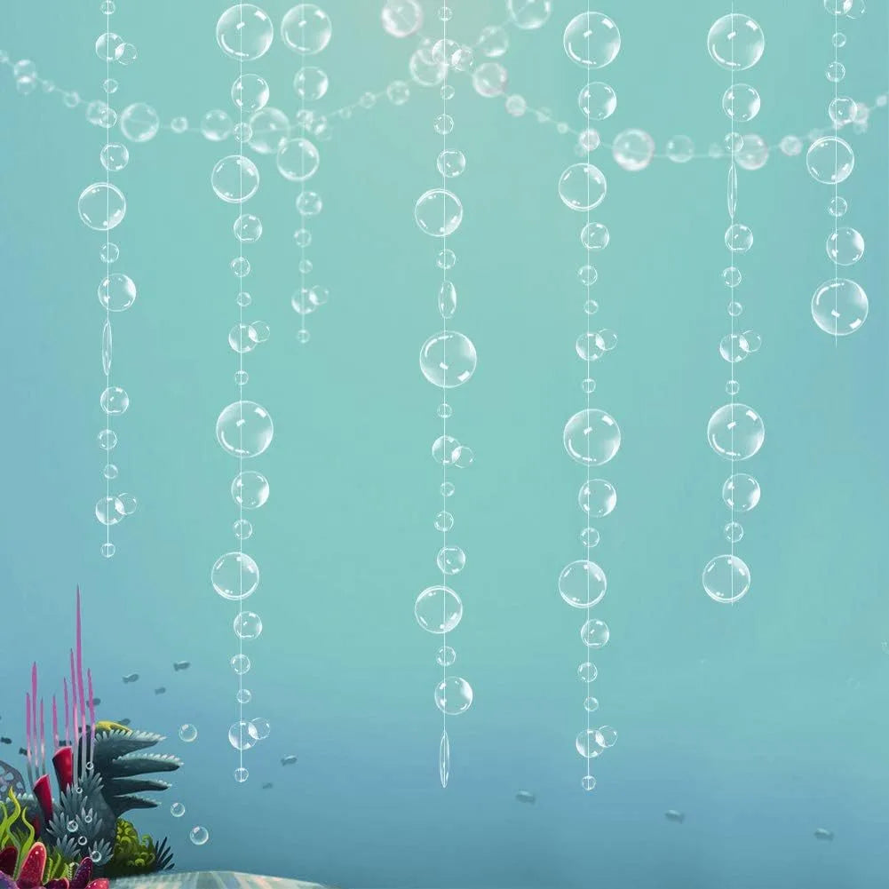 White Clear Bubble Garlands Pack of 2