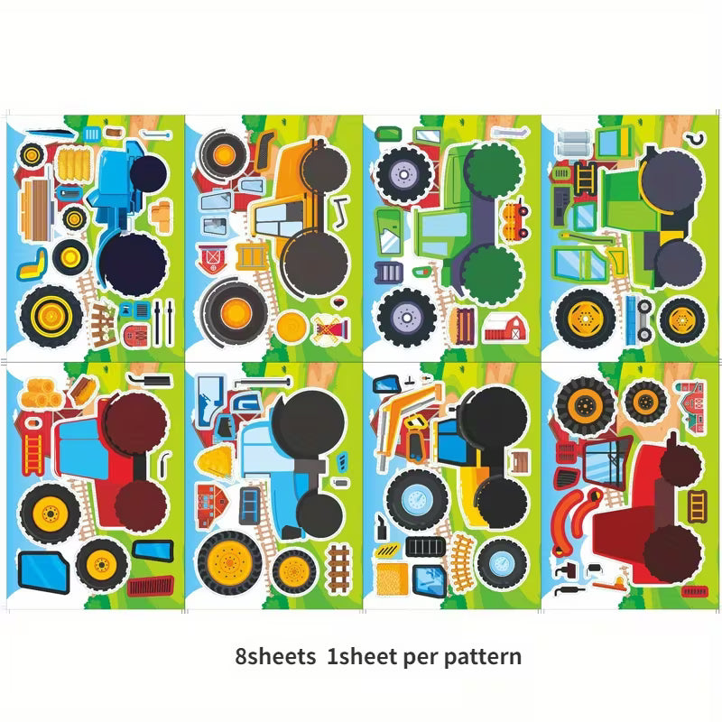 Farm Tractor Farming Sticker Sheets Pack of 8