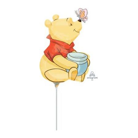 Pooh Full Body 35cm Foil Balloon On Stick
