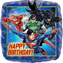 Justice League Happy Bday 45cm Foil Balloon