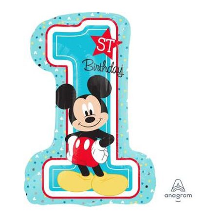 Mickey 1st Birthday Supershape Foil Balloon