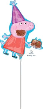 Peppa Pig 35cm Foil Balloon On Stick