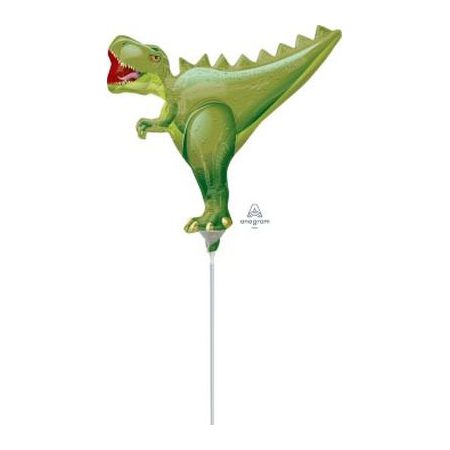 T-Rex 35cm Foil Balloon On Stick