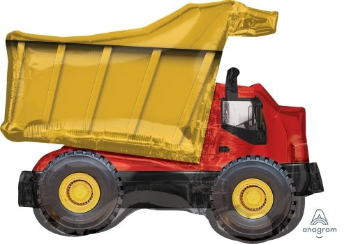 Dump Truck Supershape Foil Balloon