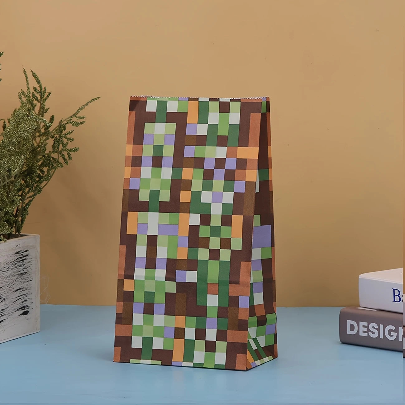 Minecraft Boom Pixel Paper Bags with Stickers Pack of 12