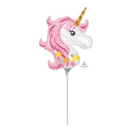 Magical Unicorn 35cm Foil Balloon On Stick