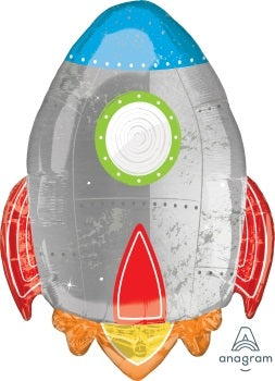 Blast Off Rocket Supershape Foil Balloon
