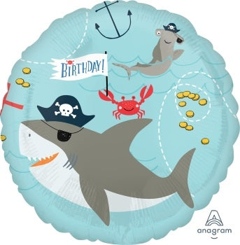 Ahoy Birthday 45cm Foil Balloon