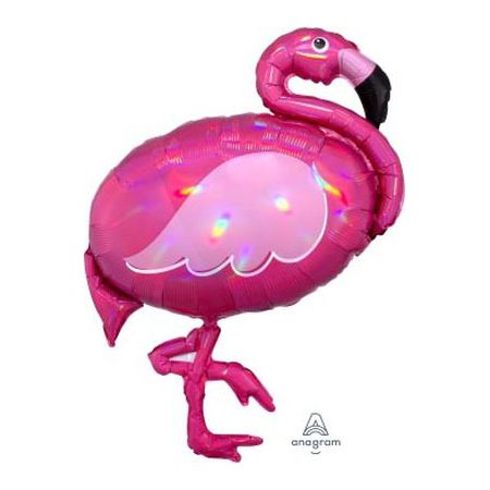 Iridescent Pink Flamingo Foil Balloon