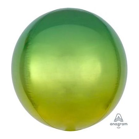 Ombre Yellow & Green Orb Foil Balloon