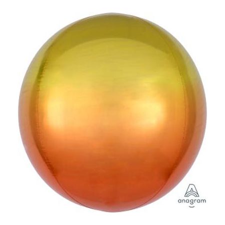 Ombre Yellow & Orange Orb Foil Balloon