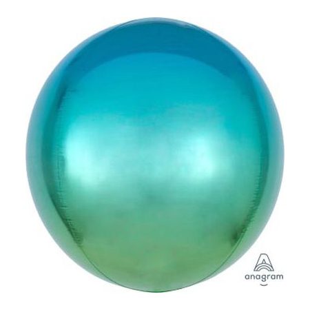 Ombre Blue & Green Orb Foil Balloon
