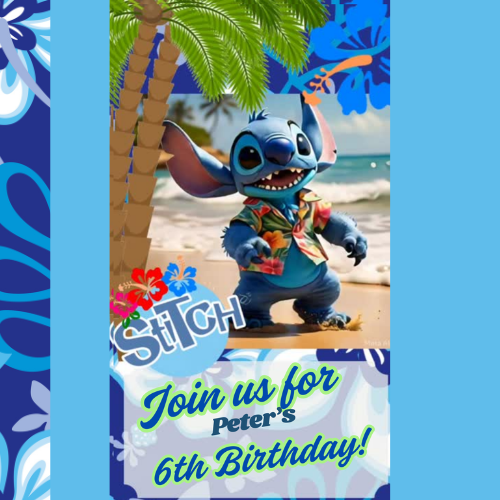 Tropical Stitch Interactive Digital Video Invitation