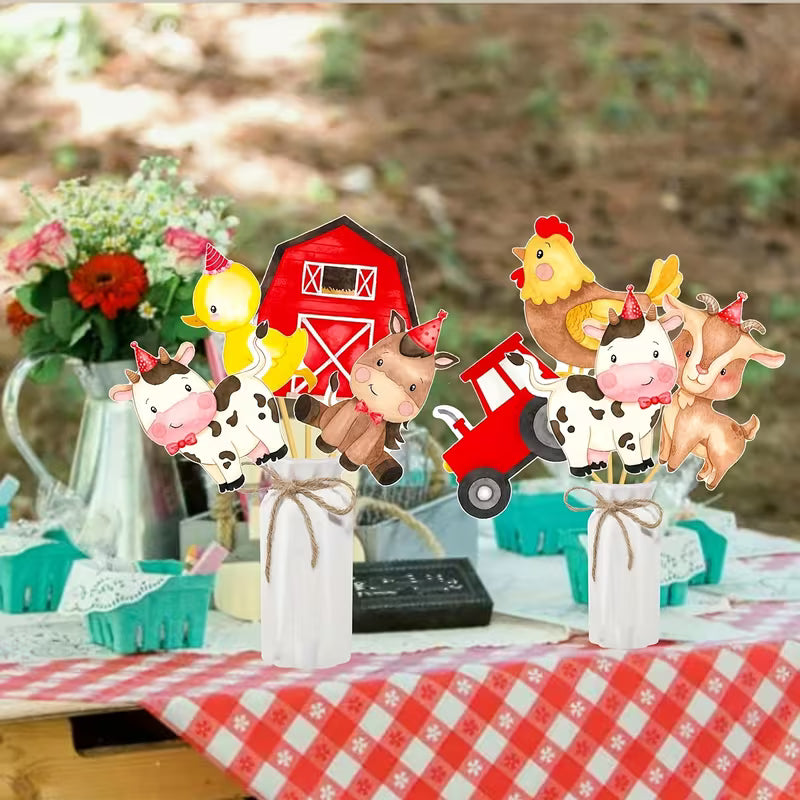 Farm Animal Party Photobooth Props Pack of 16