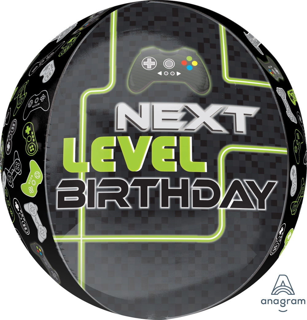 Level Up Gaming Birthday Orb Foil Balloon