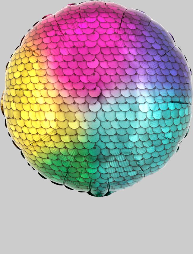 Rainbow Sequins 45cm Foil Balloon