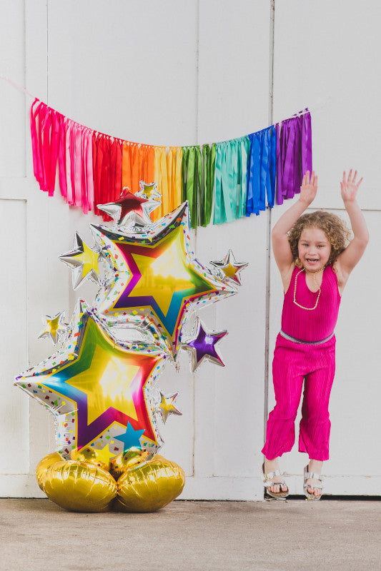Airloonz Colorful Star Cluster Foil Balloon