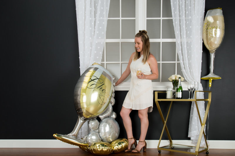 Airloonz Bubbly Wine Glass Foil Balloon