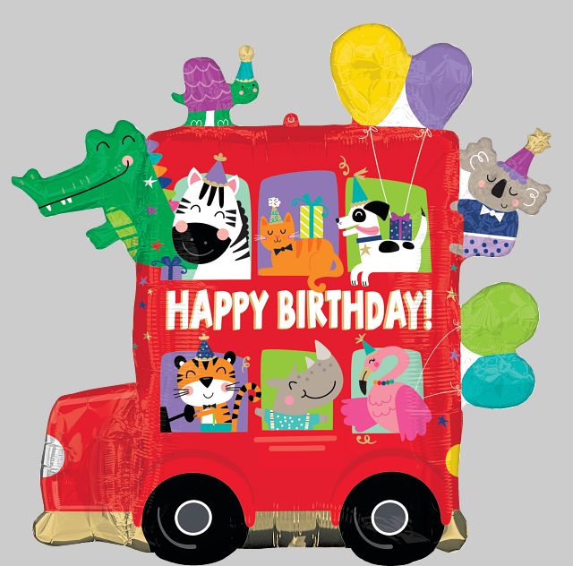 Party Bus Birthday Supershape Foil Balloon