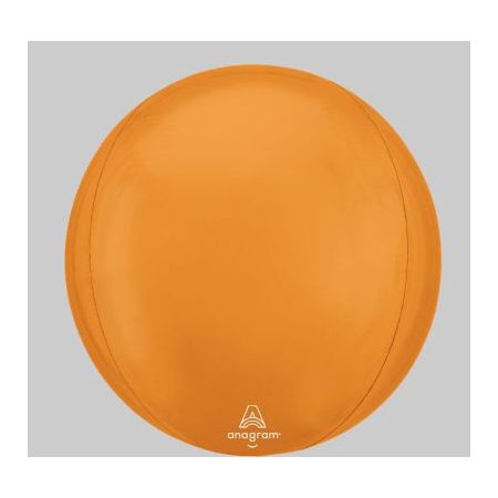 Vibrant Orange Orb Foil Balloon