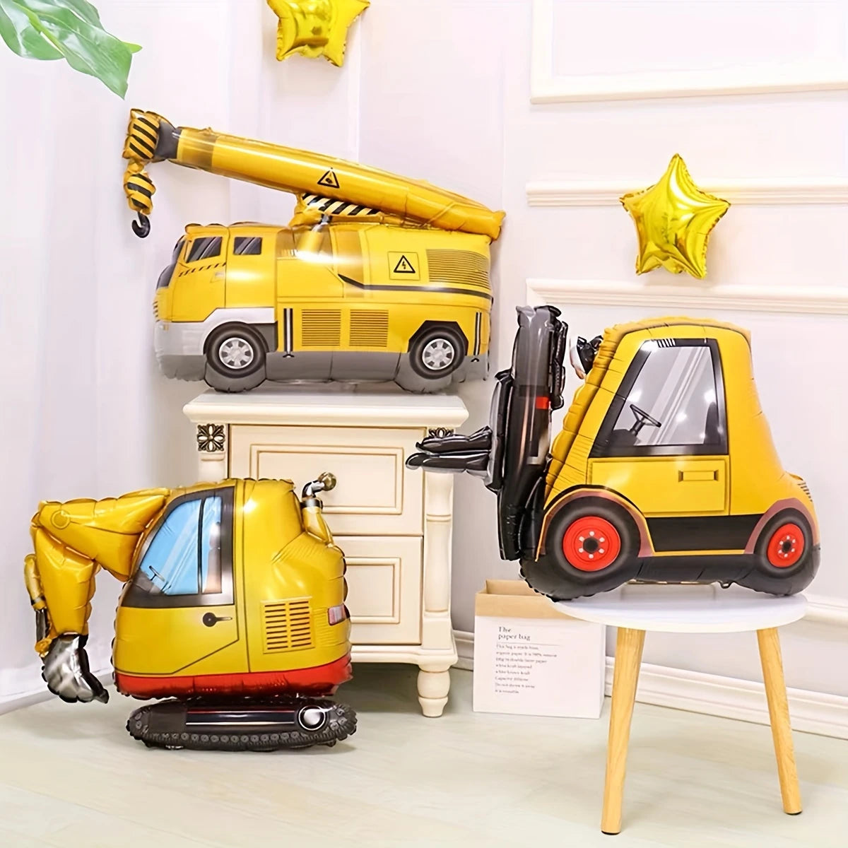 Construction Truck Balloon Set Pack of 4