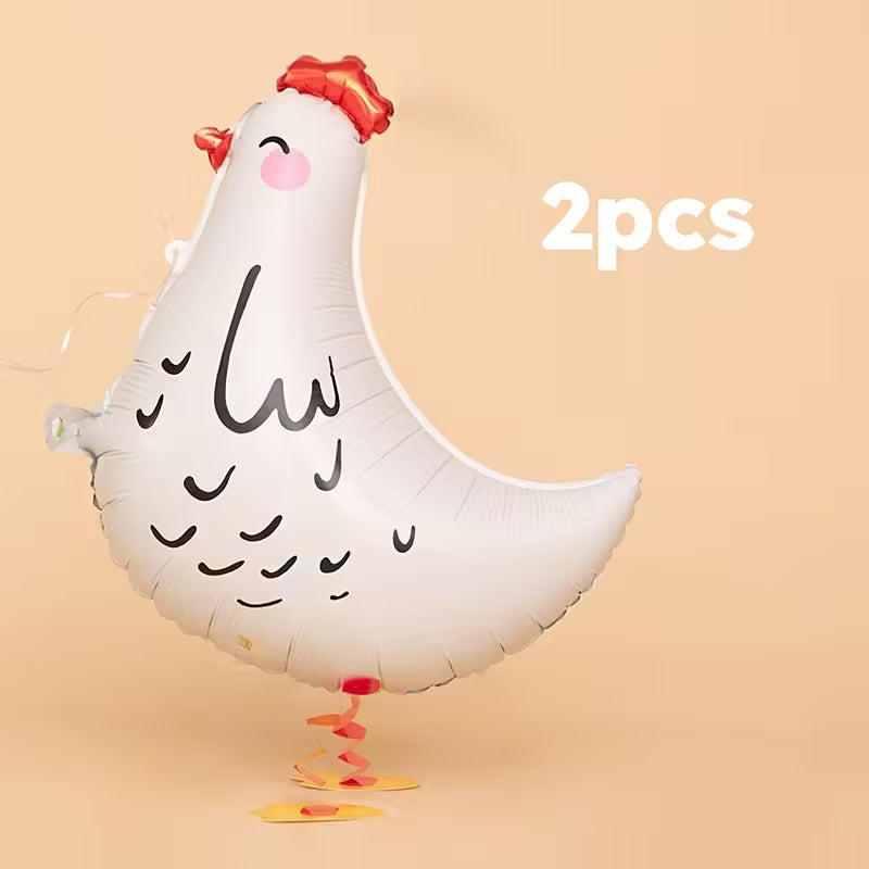 3D Chicken Air walker Foil Balloons Pack of 2