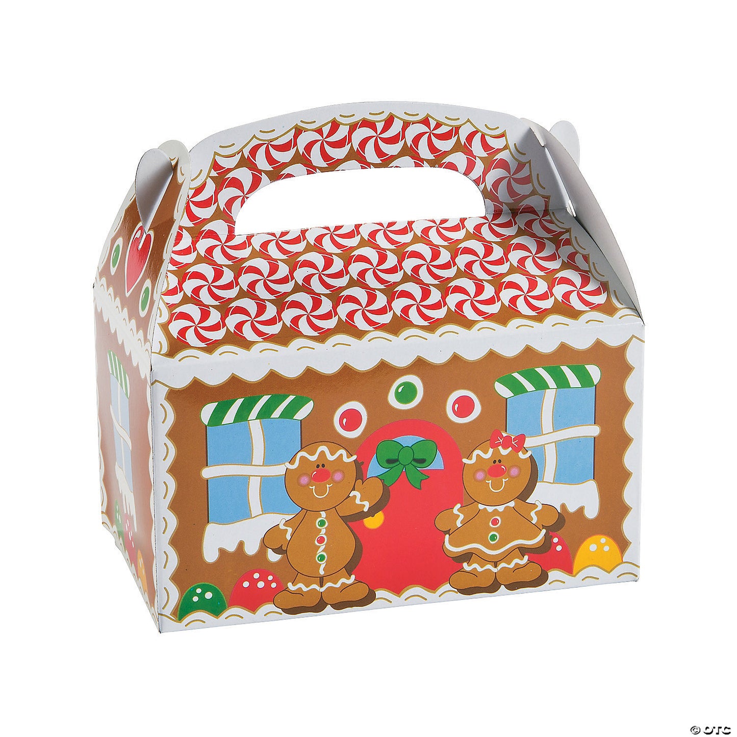 Gingerbread House Multicolor Cardstock Favor Boxes Pack of 12