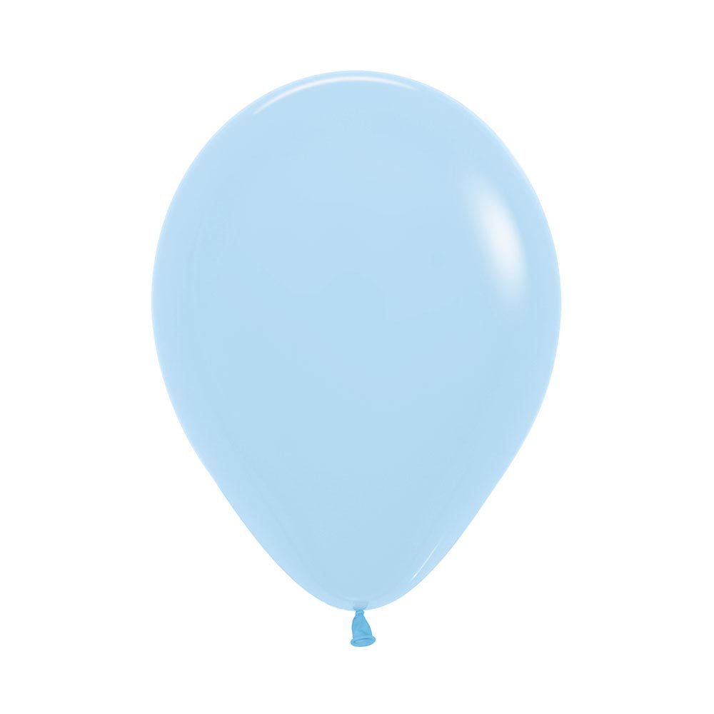Pastel Blue Solid Latex Balloons Pack of 100