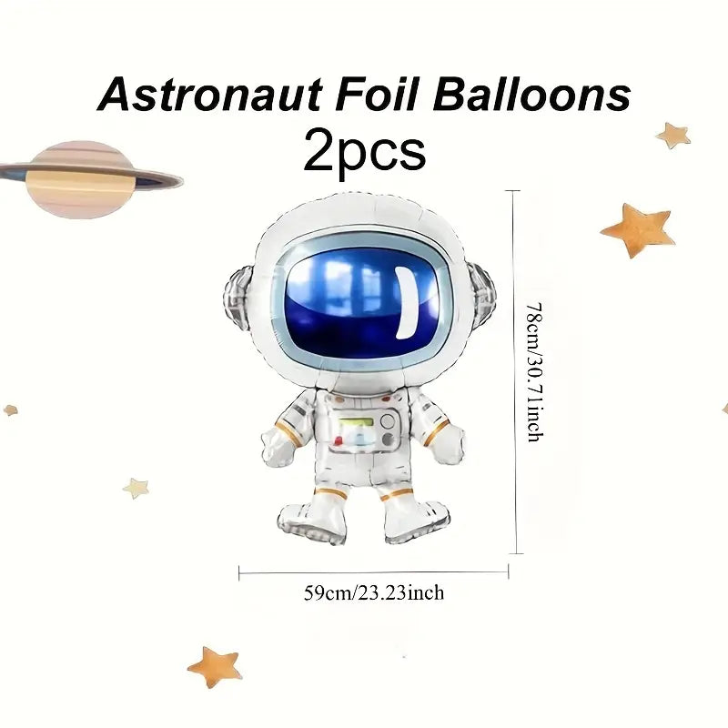 Astronauts Shaped Big Mylar Foil Balloon Pack of 2