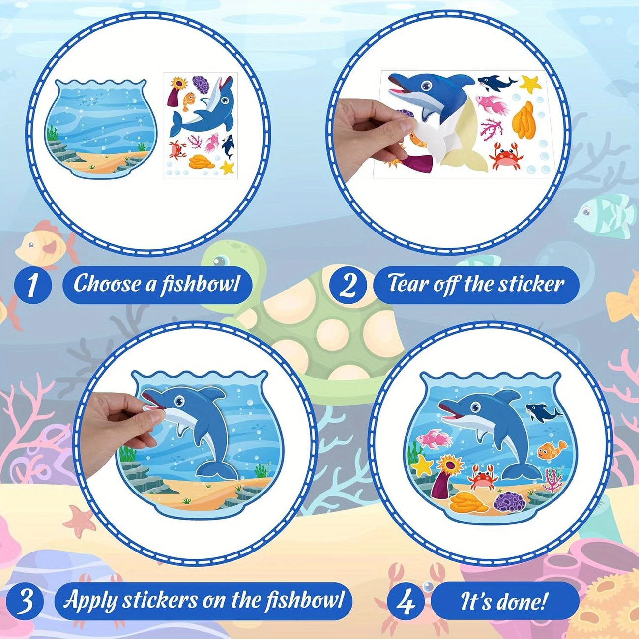 DIY Aquarium Scene Stickers 32 Sets