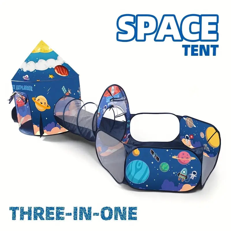 Space Play Tent Set Crawl Tunnel & Ball Pit