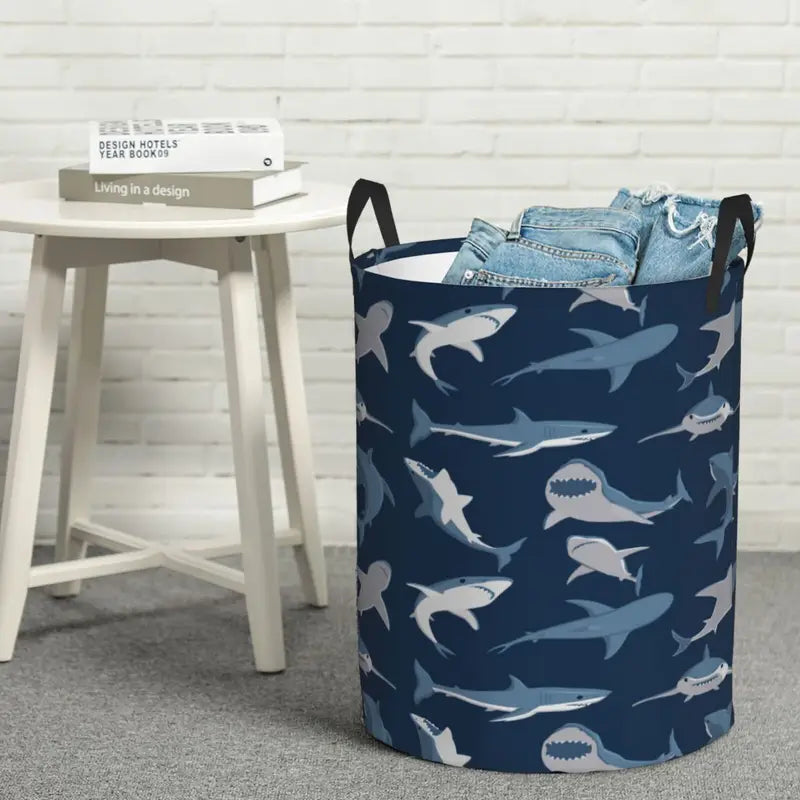 Shark Themed Fabric Storage Bin