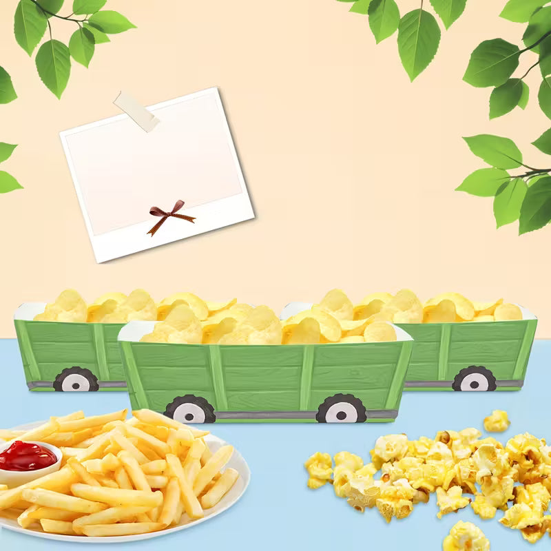 Farm Tractor Theme Paper Snack Trays Pack of 10