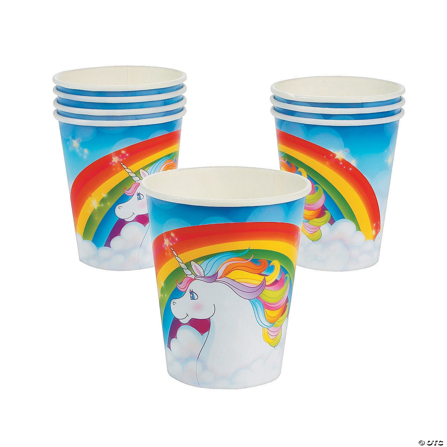 Unicorn Magic Rainbow Disposable Paper Cups Pack of 8