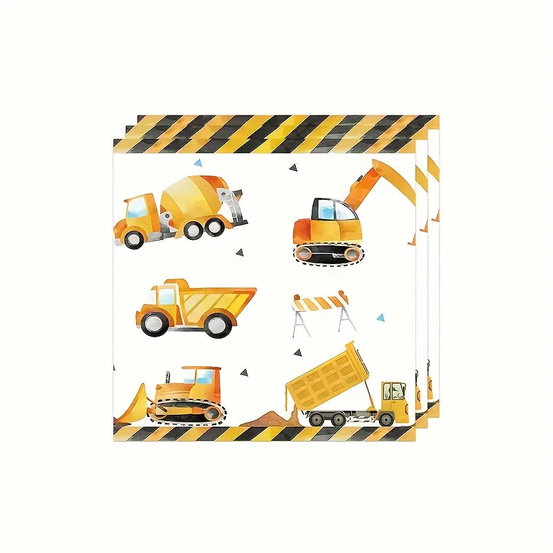 Construction Birthday Party Tableware For 10 Guests