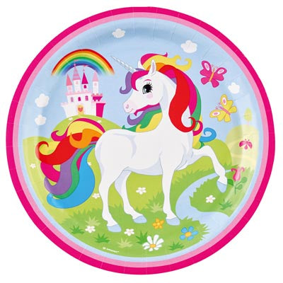 Unicorn Paper Plates Pack of 8