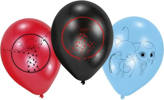 Miraculous Latex Balloons Pack of 6