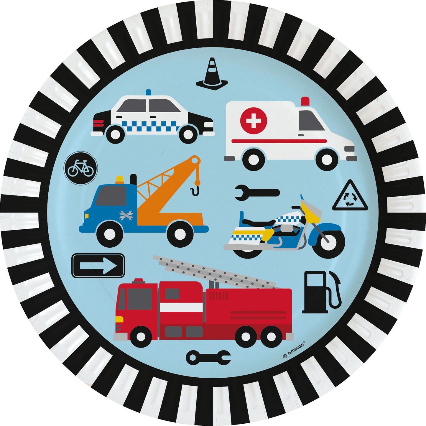 On The Road Paper Plates Pack of 8