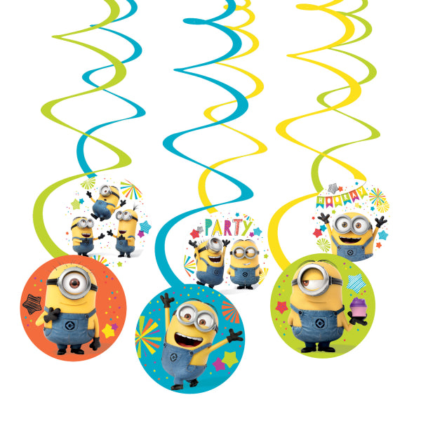 Despicable Me Swirl Decoration Pack of 6