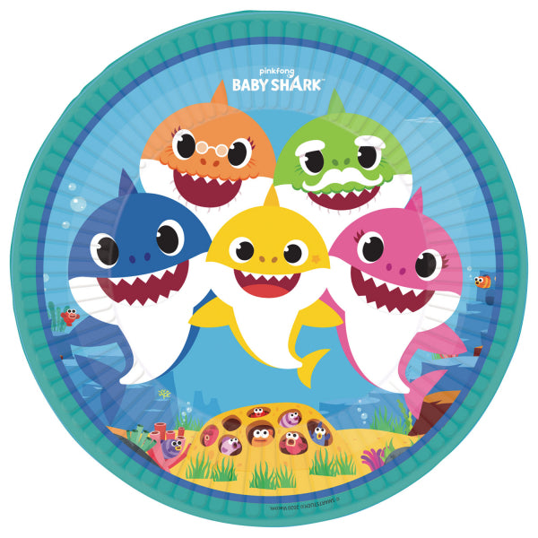 Baby Shark Plates Pack of 8