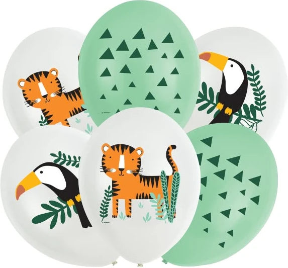 Get Wild Latex Balloons Pack of 6