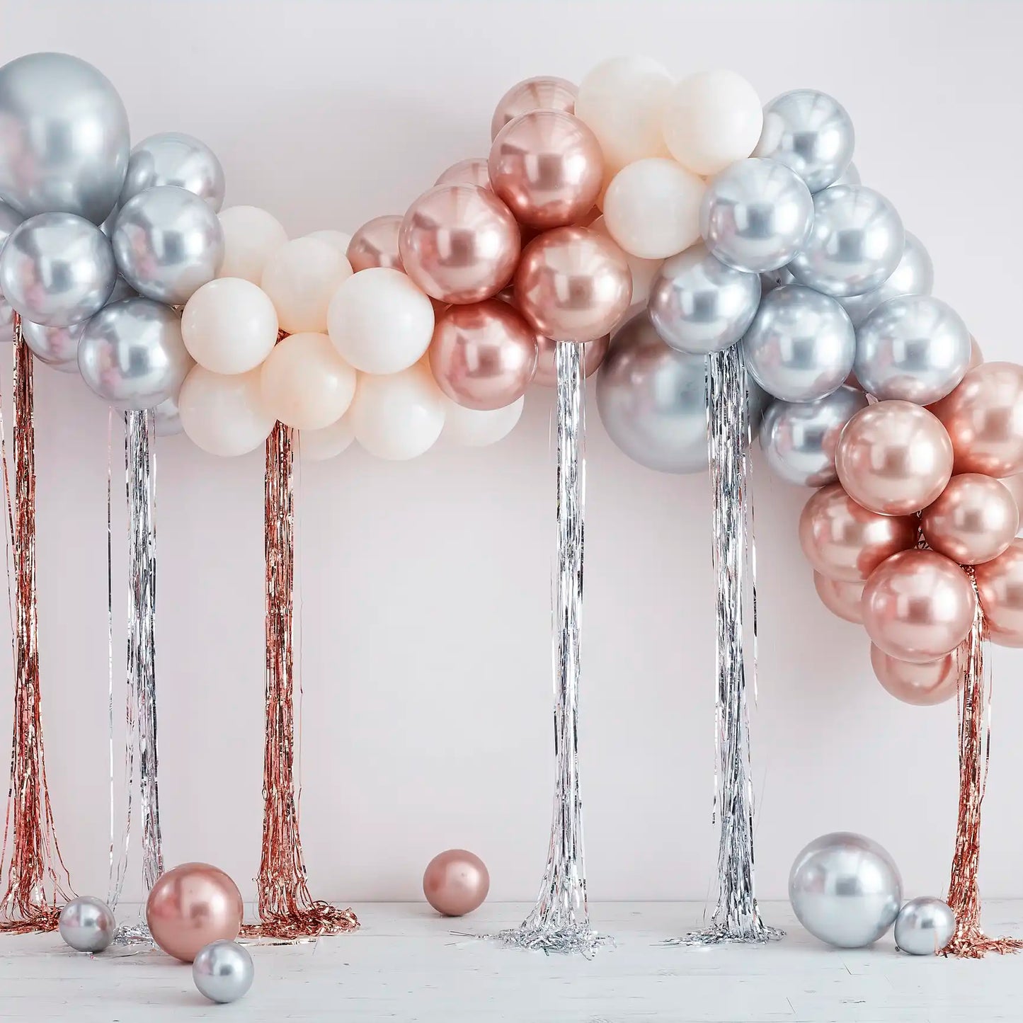Chrome & Cream Balloon Arch Kit 95