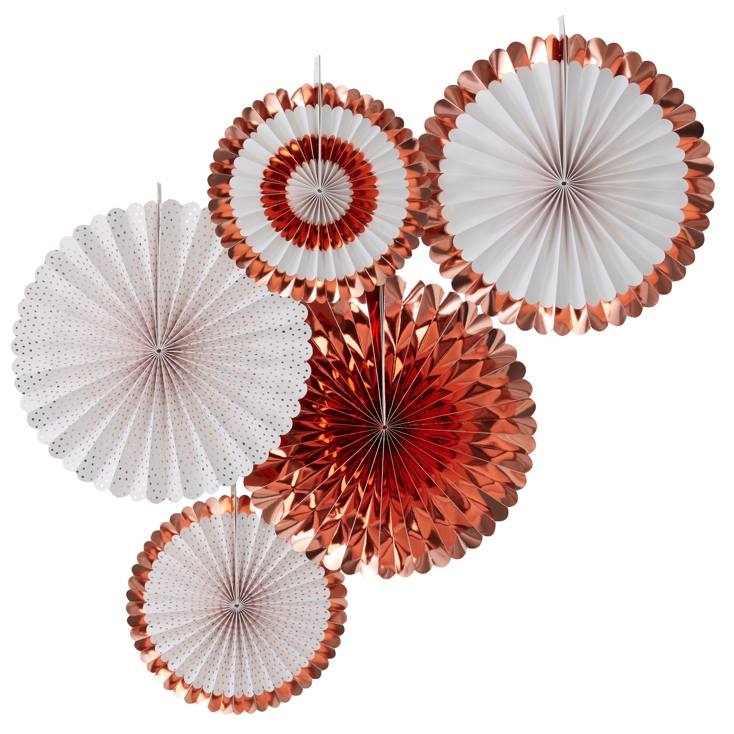 Paper Fan Decorations – Rose Gold