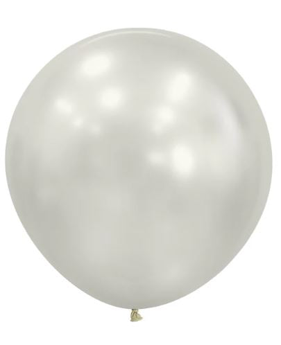 Silk Oyster White 60cm Latex Balloons Pack of 3