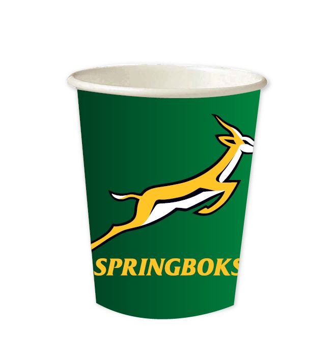 Springboks Paper Cups Pack of 8