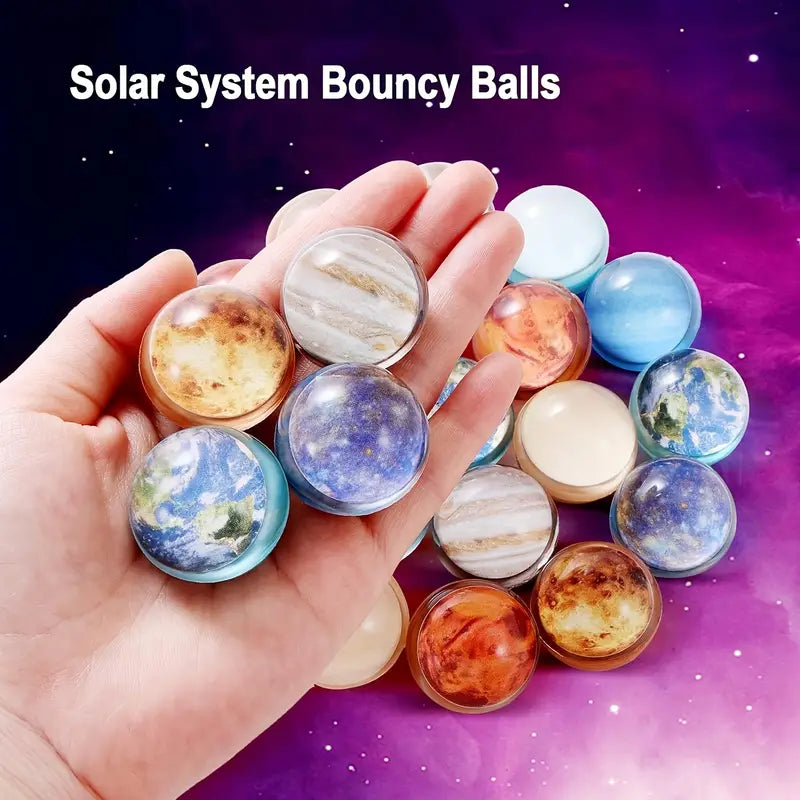Space Solar System Eight Planets Bouncy Balls Pack of 24