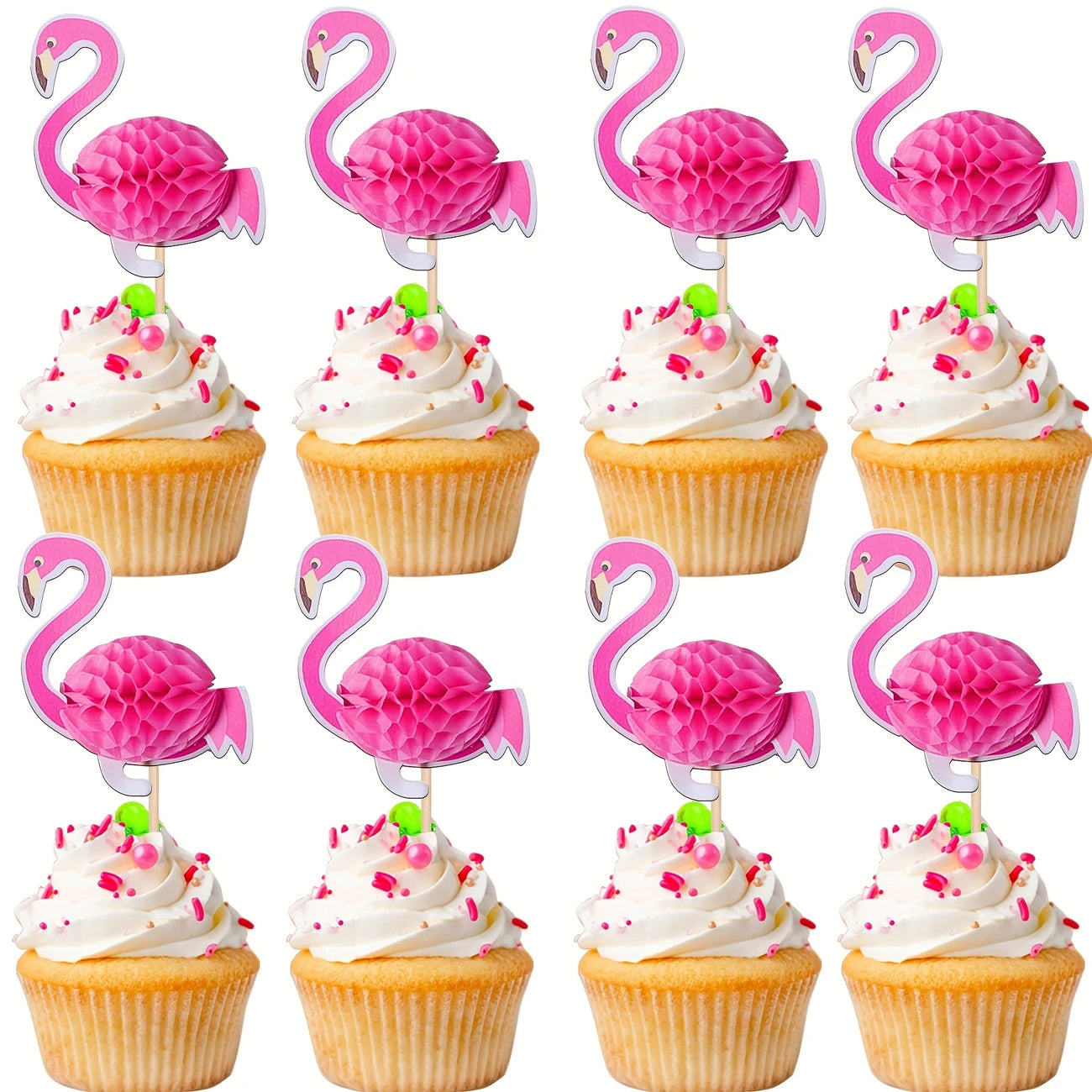 Tropical Flamingo Cupcake Toppers Pack of 30